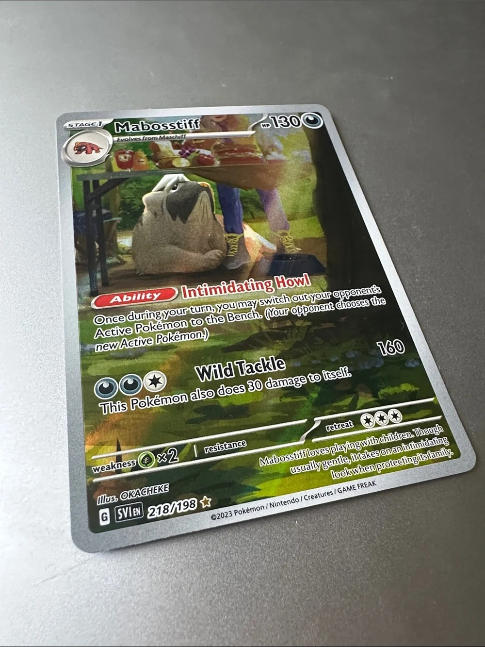Mabosstiff Holo Rare Pokémon Card